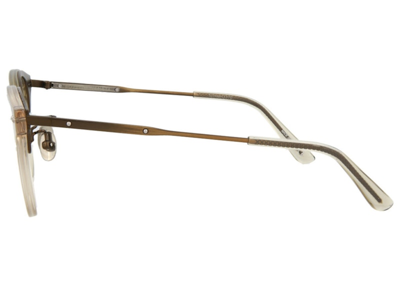 Bottega Veneta Round-Frame Acetate Sunglasses Bronze/Transparent (BV0144O-30001689-003)