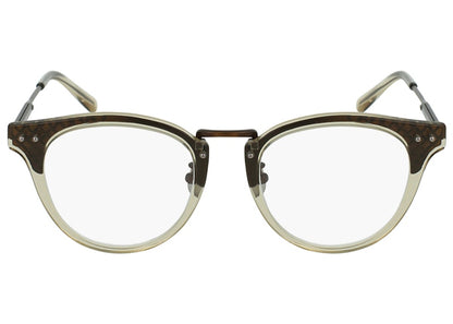 Bottega Veneta Round-Frame Acetate Sunglasses Bronze/Transparent (BV0144O-30001689-003)