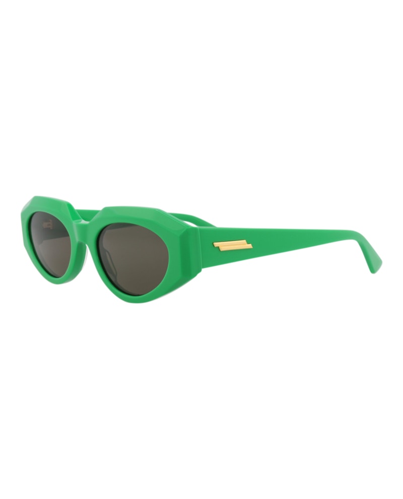Bottega Veneta Round-Frame Acetate Sunglasses Green Green Green (BV1031S-30008523-005)
