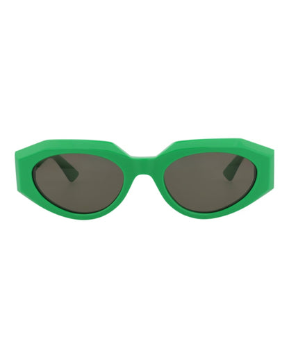Bottega Veneta Round-Frame Acetate Sunglasses Green Green Green (BV1031S-30008523-005)