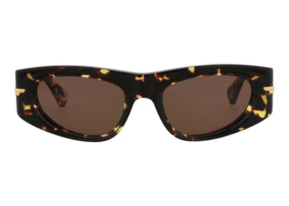 Bottega Veneta Round-Frame Acetate Sunglasses Havana/Brown (BV1144S-30013135-002-20355)