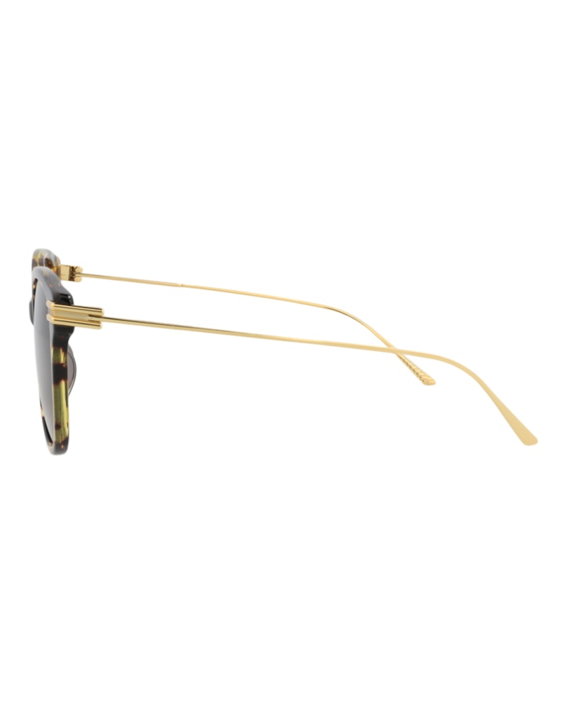 Bottega Veneta Round-Frame Acetate Sunglasses Havana Gold Brown (BV1048SA-30008554-002)