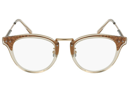Bottega Veneta Round-Frame Acetate Sunglasses Nude/Gold/Transparent (BV0144O-30001689-004)