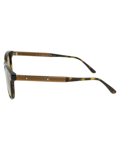 Bottega Veneta Round-Frame Acetate Sunglasses Shiny Dark Havana (BV0128S-30001665-002)