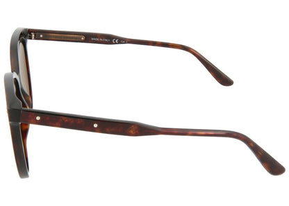 Bottega Veneta Round-Frame Acetate Sunglasses Shiny Dark Havana/Dark Espresso (BV0119S-30001112-004)