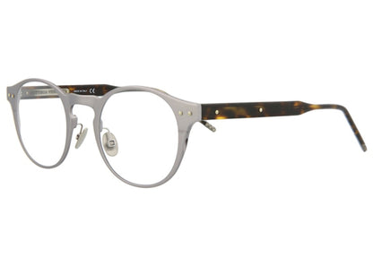 Bottega Veneta Round-Frame Alluminium Optical Frames Ruthenium/Havana/Transparent (BV0180O-30002475-002-00315)