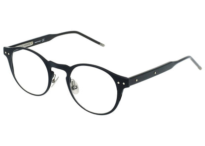 Bottega Veneta Round-Frame Alluminium Sunglasses Black/Transparent (BV0180O-30002475-001)