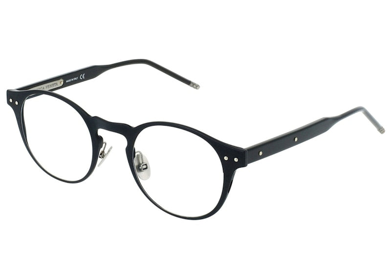 Bottega Veneta Round-Frame Alluminium Sunglasses Black/Transparent (BV0180O-30002475-001)