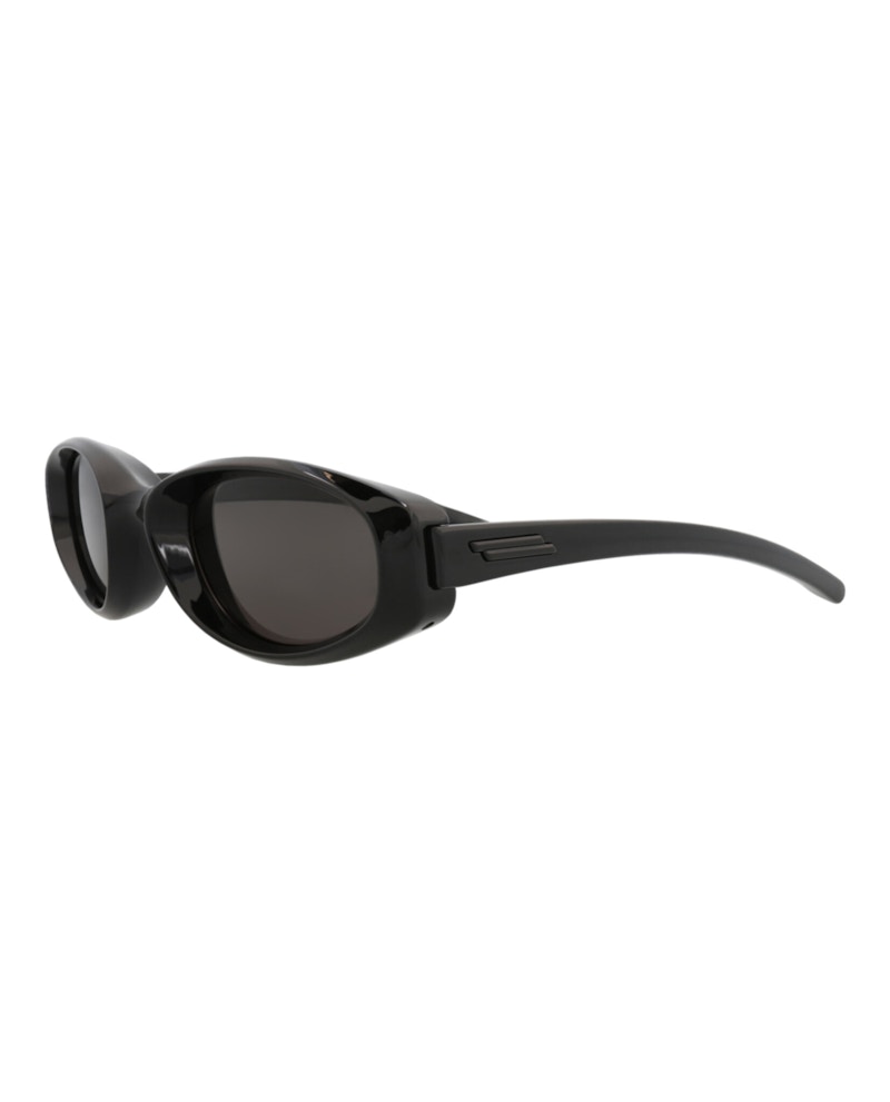 Bottega Veneta Round-Frame Injection Sunglasses Black Black Grey (BV1210S-30014365-003)