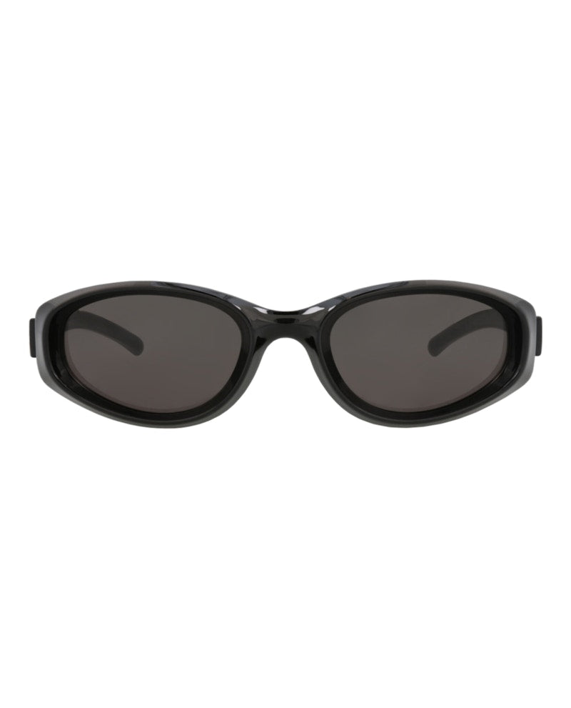 Bottega Veneta Round-Frame Injection Sunglasses Black Black Grey (BV1210S-30014365-003)