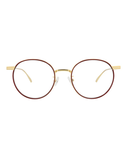 Bottega Veneta Round-Frame Metal Optical Frames Gold Gold Transparent (BV1017O-30008320-004)