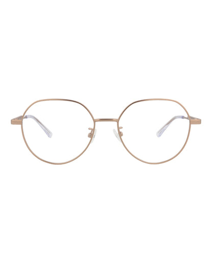 Bottega Veneta Round-Frame Metal Optical Frames Gold Gold Transparent (BV1076OA-30009061-001)