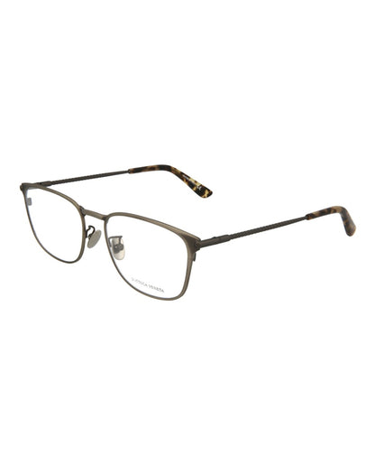 Bottega Veneta Round-Frame Metal Optical Frames Silver Ruthenium Transparent (BV0186O-30002485-003)