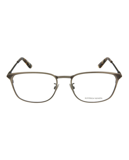 Bottega Veneta Round-Frame Metal Optical Frames Silver Ruthenium Transparent (BV0186O-30002485-003)