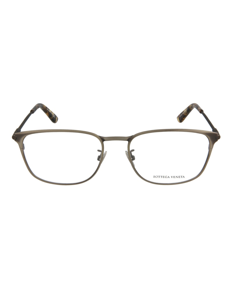 Bottega Veneta Round-Frame Metal Optical Frames Silver Ruthenium Transparent (BV0186O-30002485-003)