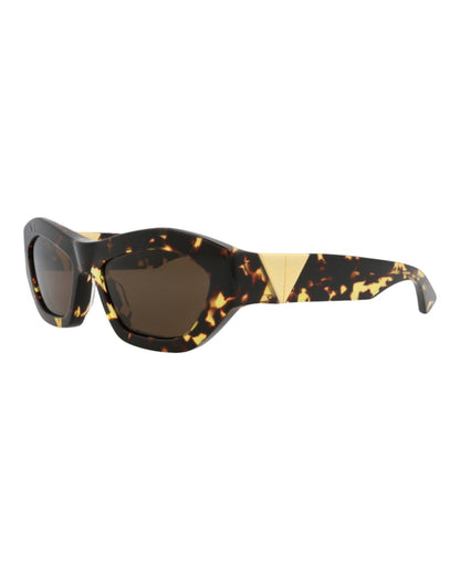 Bottega Veneta Round-Frame Recycled Acetate Sunglasses Havana Havana Brown (BV1221S-30014269-002)