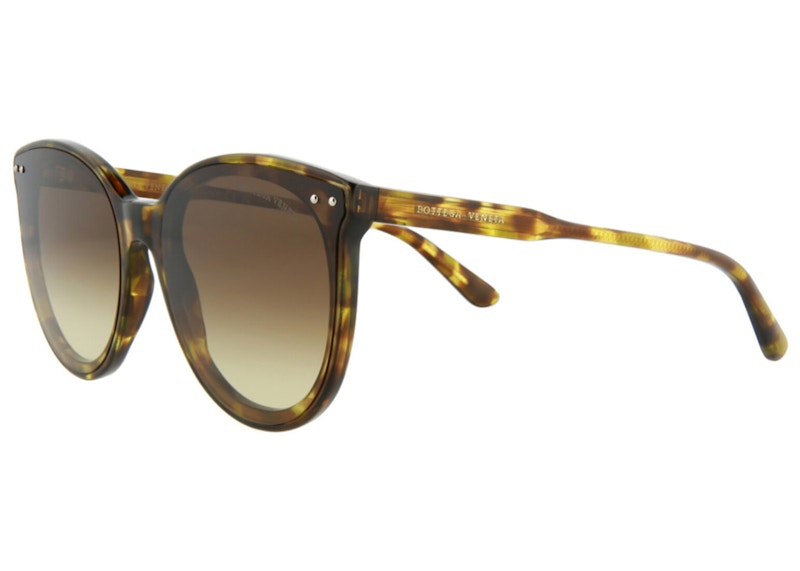 Bottega Veneta Round/Oval-Frame Acetate Sunglasses Havana/Brown (BV0165S-30002460-004-20355)