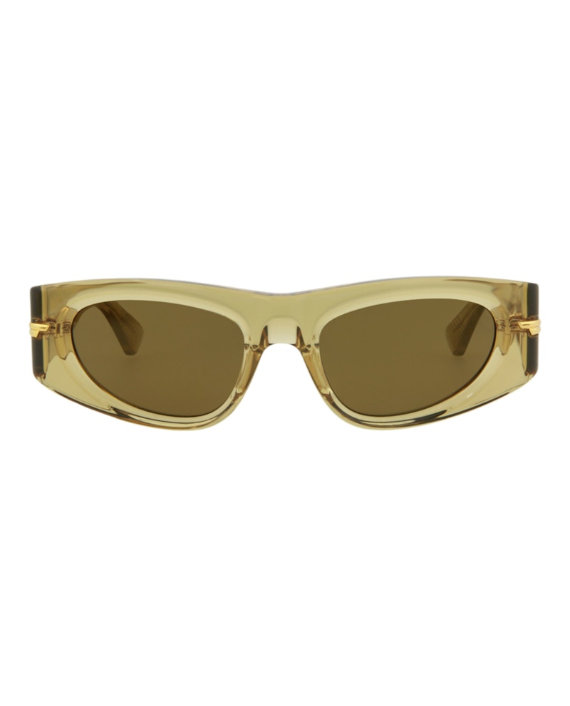 Bottega Veneta Round Oval Sunglasses Brown/Brown/Bronze (BV1144S-30013135-003)