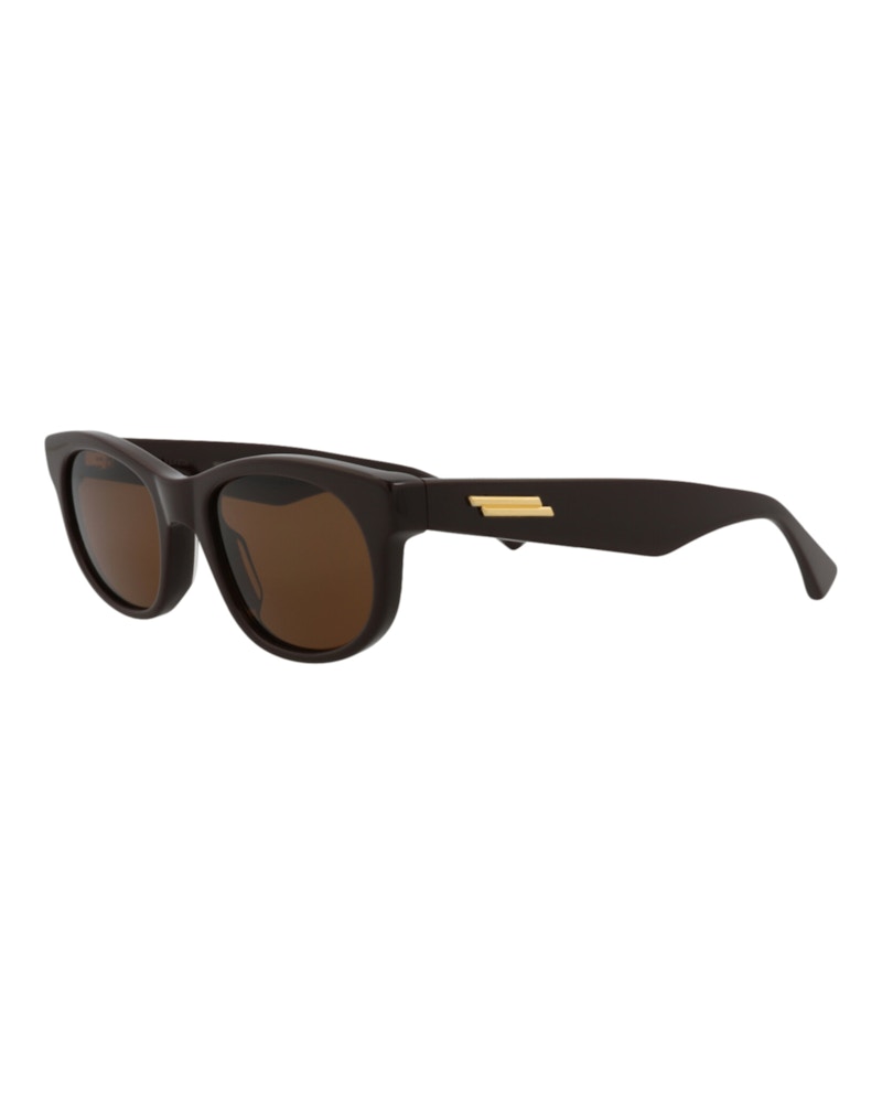Bottega Veneta Round Oval Sunglasses Brown/Brown/Brown (BV1145S-30013141-003)