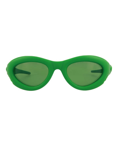 Bottega Veneta Round Oval Sunglasses Green/Green/Green (BV1162S-30013384-002)