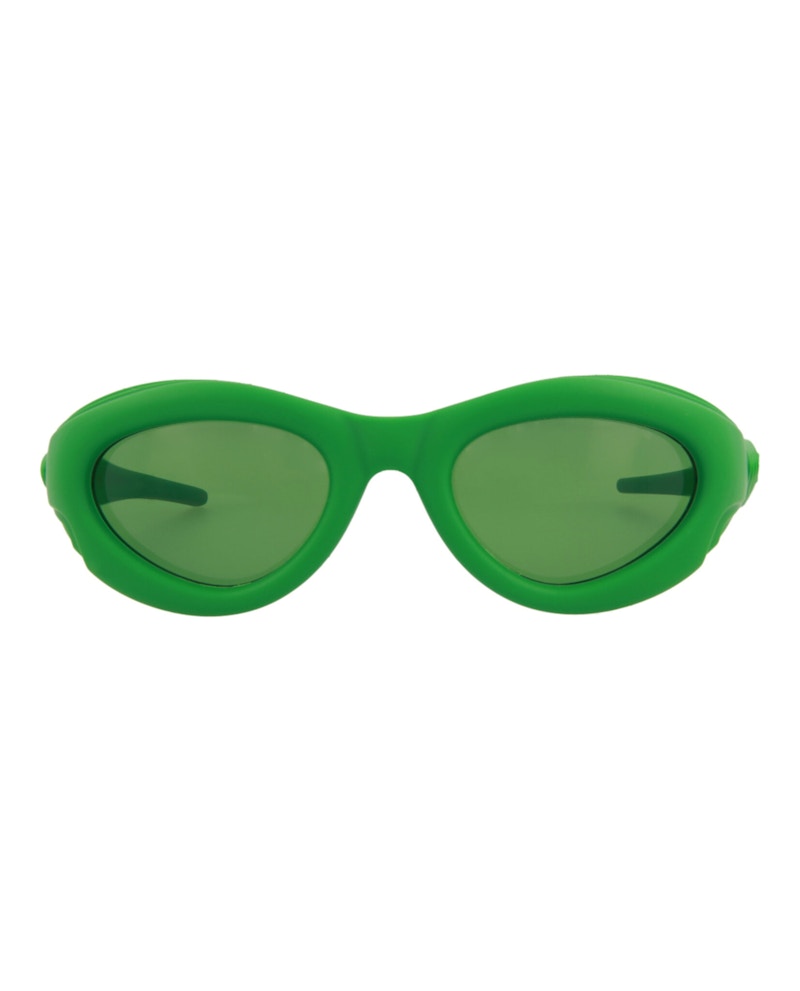 Bottega Veneta Round Oval Sunglasses Green/Green/Green (BV1162S-30013384-002)