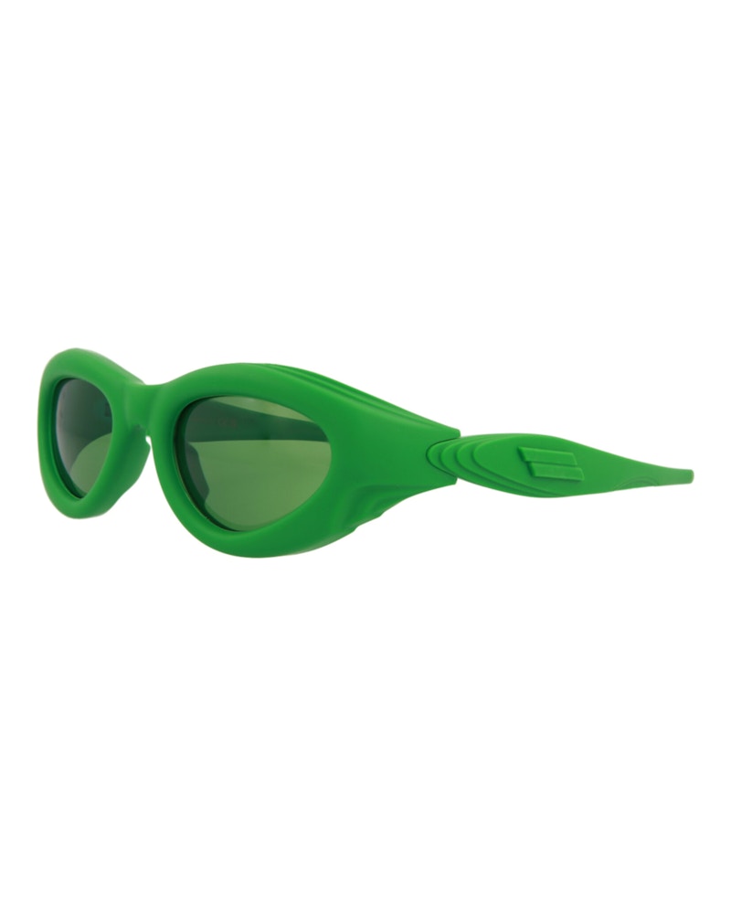 Bottega Veneta Round Oval Sunglasses Green/Green/Green (BV1162S-30013384-002)