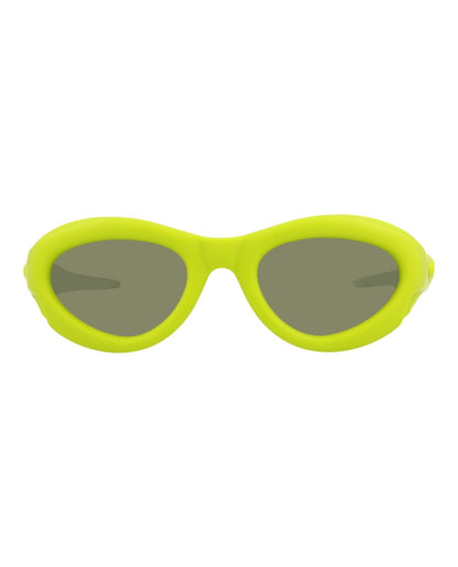 Bottega Veneta Round Oval Sunglasses Green/Green/Green (BV1162S-30013384-003)