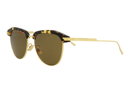 Bottega Veneta Round Sunglasses Havana Gold/Brown (BV1112SA-30011051-002)