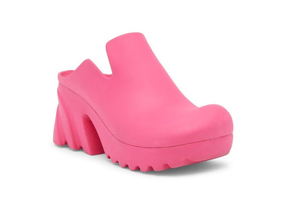 Bottega Veneta Rubber Flash Clogs Cranberry