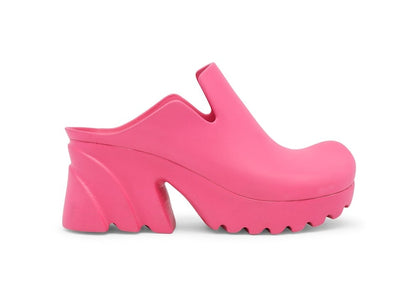 Bottega Veneta Rubber Flash Clogs Cranberry