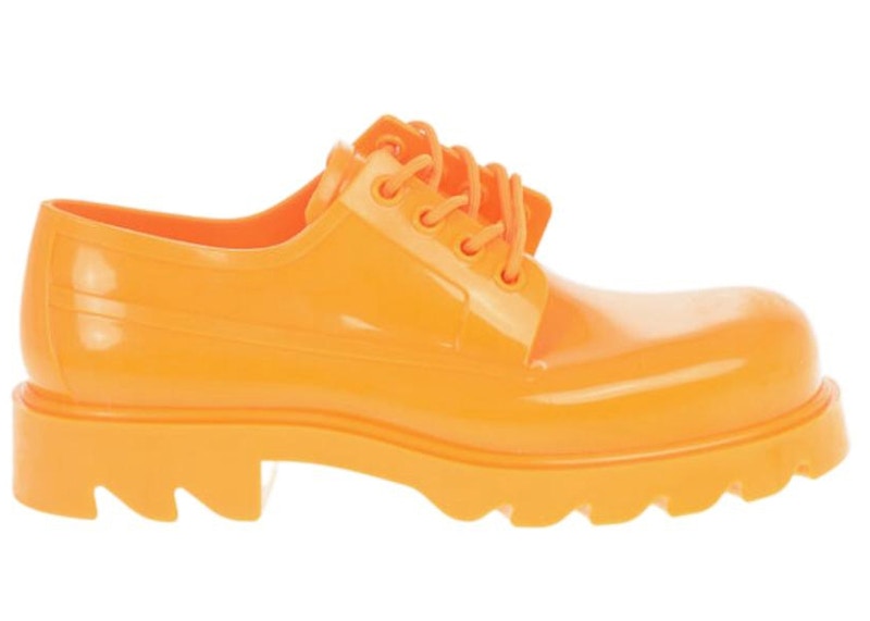 Bottega Veneta Rubber Stride Derby Shoe Tangerine