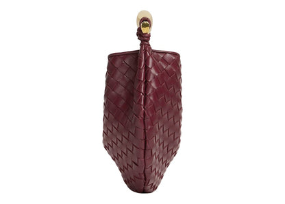 Bottega Veneta Sardine Intrecciato Top Handle Small Barolo