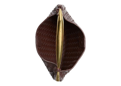 Bottega Veneta Sardine Intrecciato Top Handle Small Bitter Chocolate
