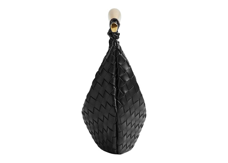 Bottega Veneta Sardine Intrecciato Top Handle Small Black