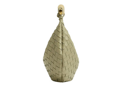 Bottega Veneta Sardine Intrecciato Top Handle Small Travertine