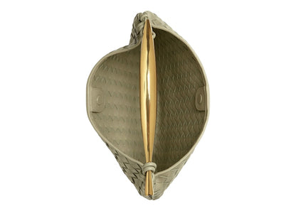 Bottega Veneta Sardine Intrecciato Top Handle Small Travertine