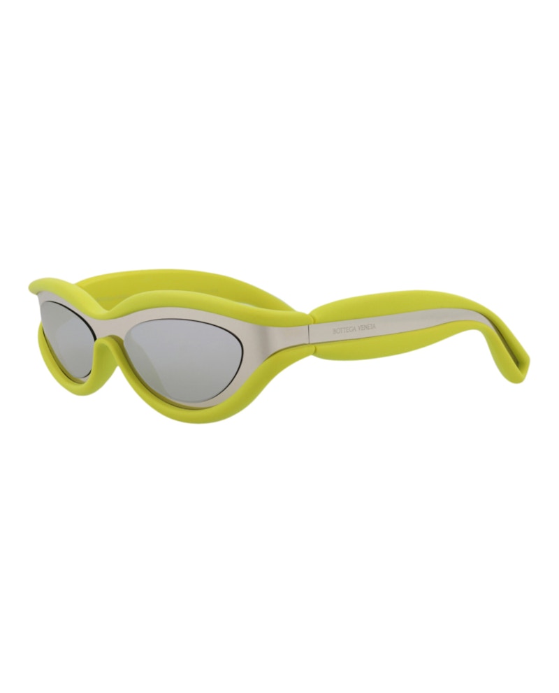 Bottega Veneta Shield Sunglasses Silver/Silver/Silver (BV1211S-30014364-001)