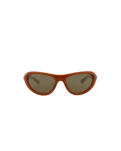 Bottega Veneta Shield Wrap Sunglasses Brown/Brown/Bronze (BV1247S-30014486-006)