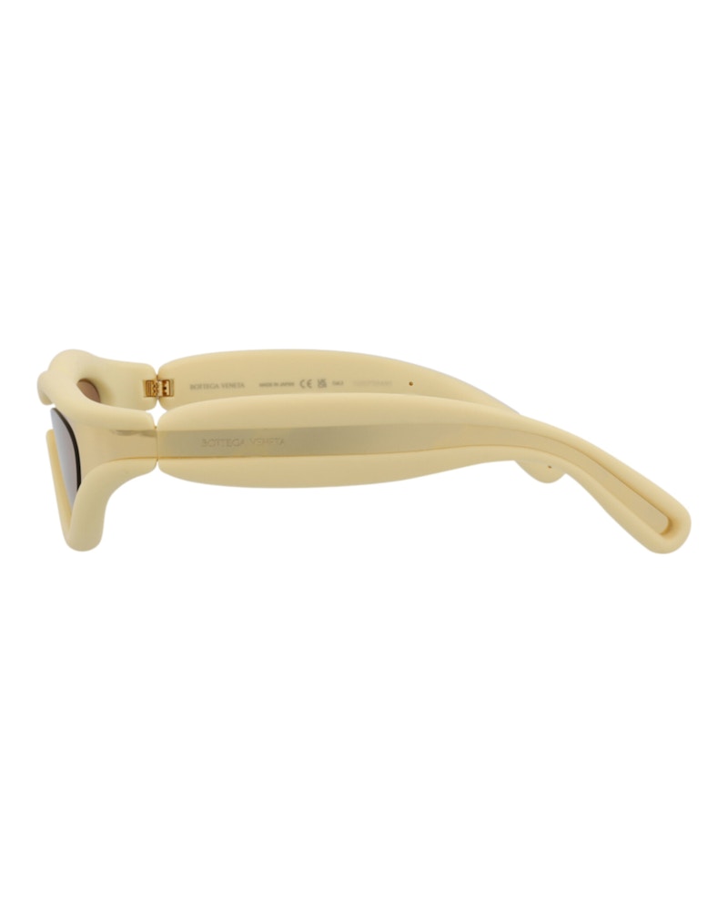 Bottega Veneta Shield Wrap Sunglasses Gold/Gold/Brown (BV1211S-30014364-005)