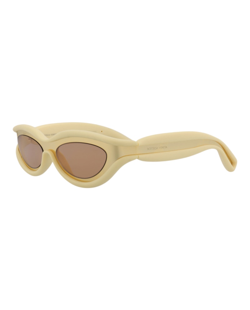 Bottega Veneta Shield Wrap Sunglasses Gold/Gold/Brown (BV1211S-30014364-005)