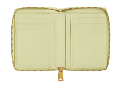 Bottega Veneta Small Cassette Bi-Fold Zip Wallet Lemon Washed
