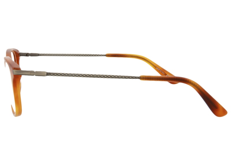 Bottega Veneta Square- Acetate Optical Frames Havana/Silver/Transparent (BV0187O-30002486-007)