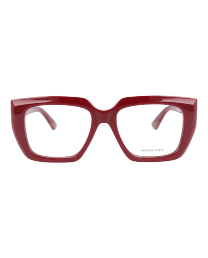 Bottega Veneta Square Eyeglasses Burgundy/Burgundy/Transparent (BV1032O-30008534-003)