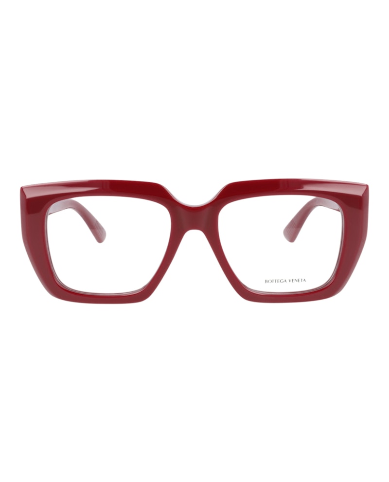 Bottega Veneta Square Eyeglasses Burgundy/Burgundy/Transparent (BV1032O-30008534-003)