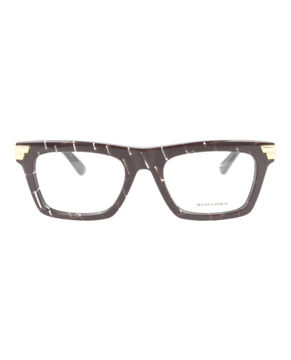 Bottega Veneta Square Eyeglasses Burgundy/Burgundy/Transparent (BV1059O-30009040-003)