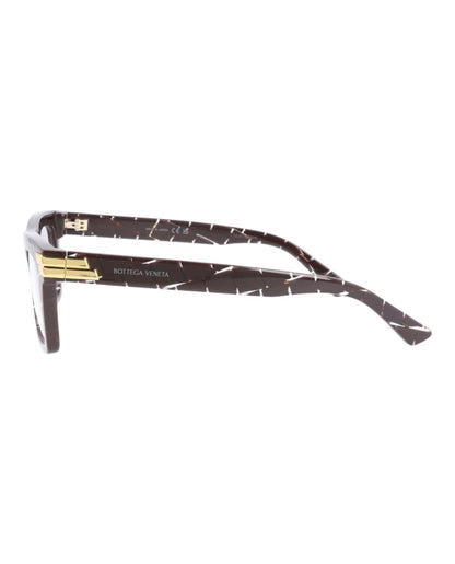 Bottega Veneta Square Eyeglasses Burgundy/Burgundy/Transparent (BV1059O-30009040-003)