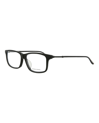 Bottega Veneta Square-Frame Acetate Optical Frames Black Black Transparent (BV0135OA-30001678-001)