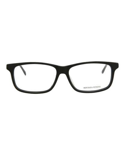 Bottega Veneta Square-Frame Acetate Optical Frames Black Black Transparent (BV0135OA-30001678-001)