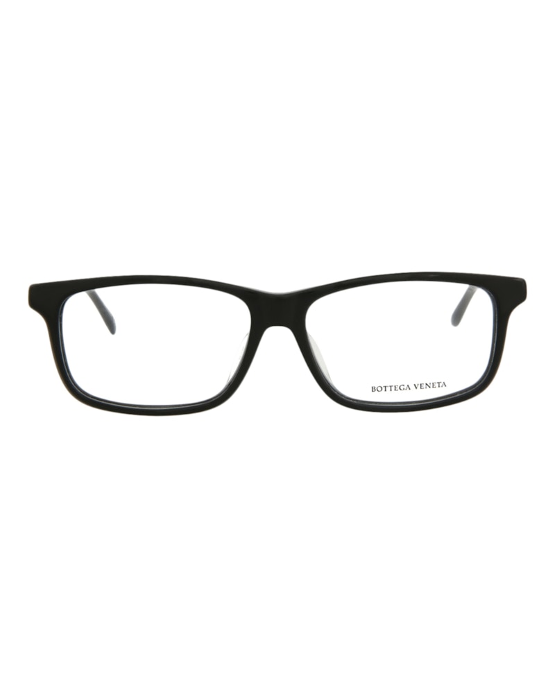 Bottega Veneta Square-Frame Acetate Optical Frames Black Black Transparent (BV0135OA-30001678-001)