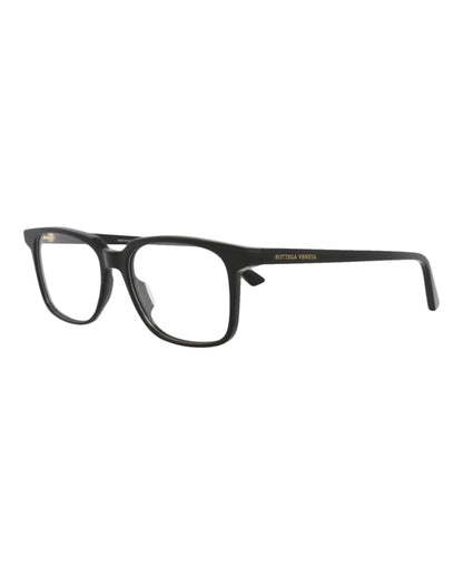 Bottega Veneta Square-Frame Acetate Optical Frames Black Black Transparent (BV1024O-30008301-001)